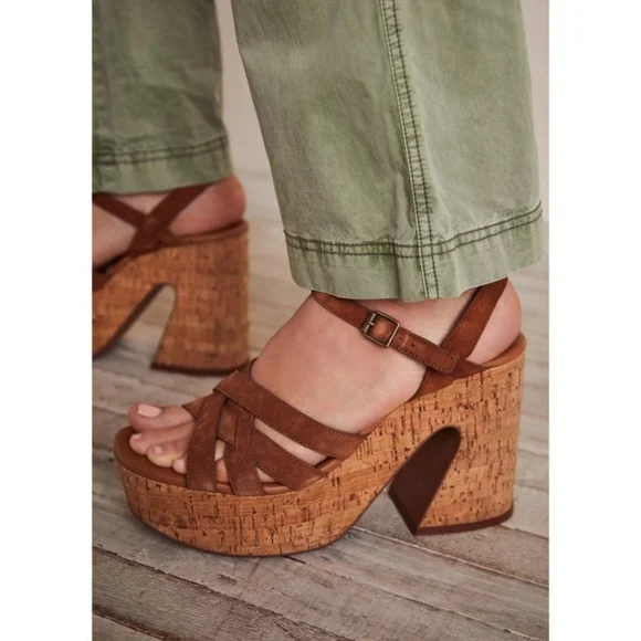 Free People Lisbon MJ Platform Sandals Size/39.5 - Picture 2 of 8